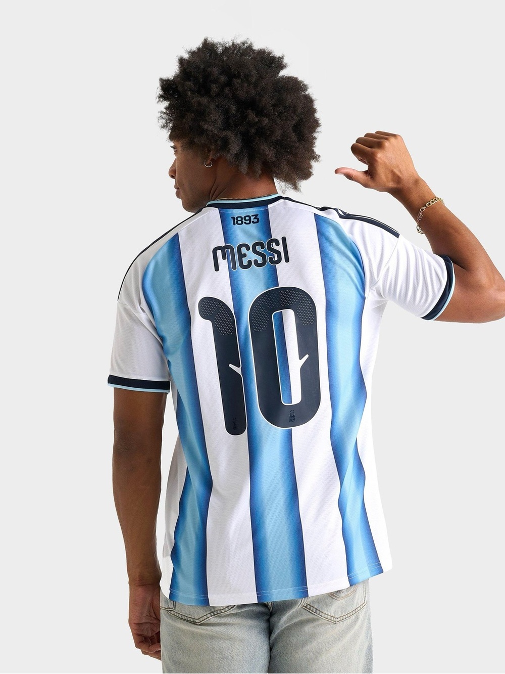 Adidas Argentina Lionel Messi White (Home) “Pitch Version” Soccer Jersey (NEW) - Picture 16 of 16